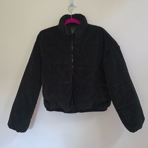 Wild Fable Charcoal Corduroy Puffer Jacket